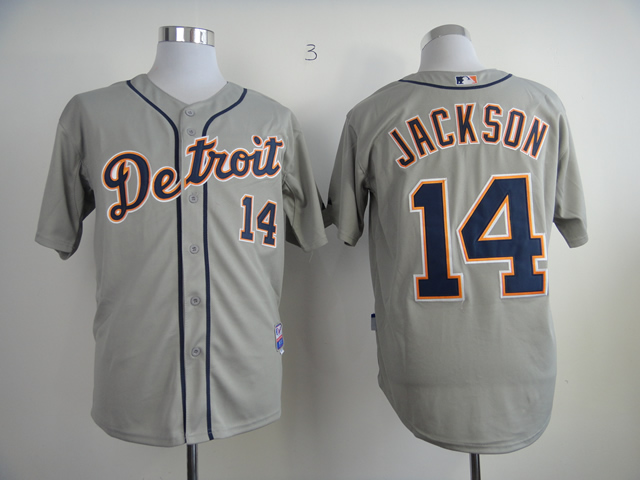 Men Detroit Tigers #14 Jackson Grey MLB Jerseys